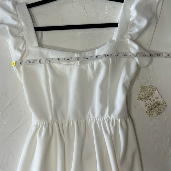 Altar’d State White Flutter Sleeve Mini Dress - Picture 8 of 10